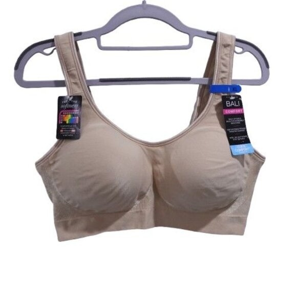 NEW Bali Comfort Revolution ComfortFlex Fit Seamless Shaping Wireless Bra XL - Picture 1 of 6